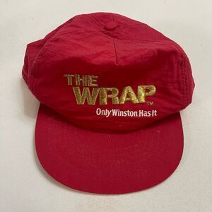 The Wrap Only Winston Has It Logo 80s Red SnapBack VTG Hat